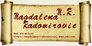 Magdalena Radomirović vizit kartica